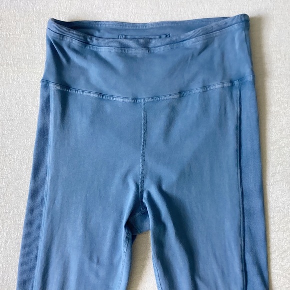 Free People Movement Hot Shots Cotton Jersey Pants Woman Medium Apres Blue - Picture 3 of 15